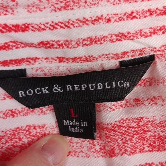 Rock & Republic women's large sided blouse - Picture 2 of 11